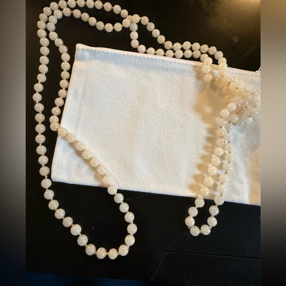 Elegant White Beaded Necklace
